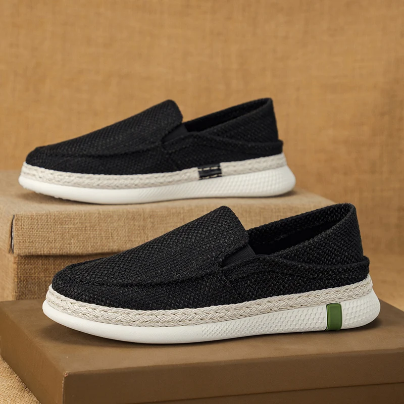 Men's Canvas Shoes Summer Breathable Casual Slip-On Soft Bottom Linen Old Beijing Cloth Shoes Comfortable Low Top Sneakers
Men's Canvas Shoes Summer Breathable Casual Slip-On Soft Bottom Linen Old Beijing Cloth Shoes Comfortable Low Top Sneakers