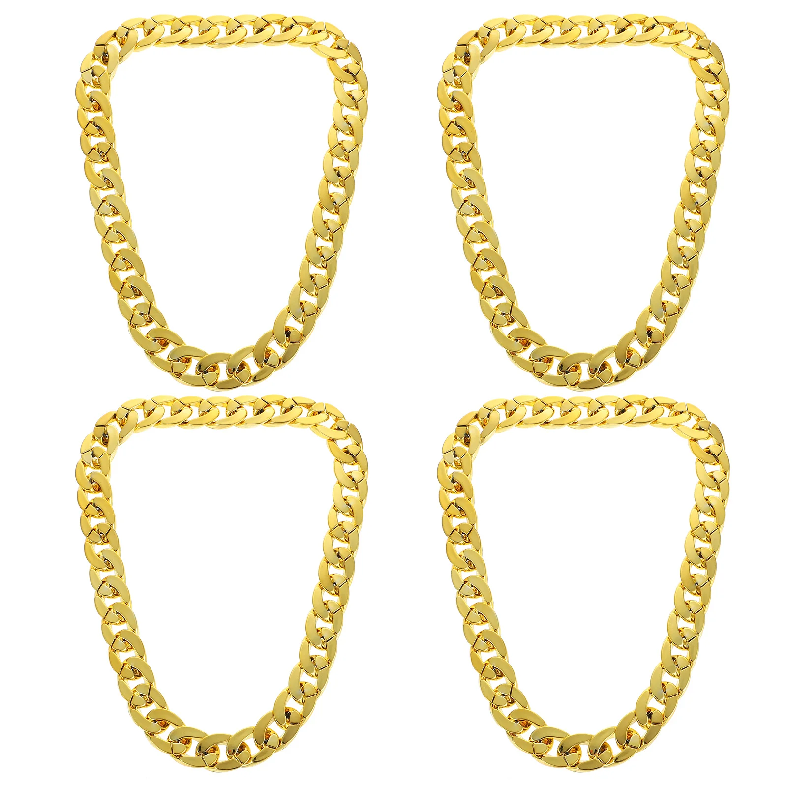4pcs Golden Necklace Geometry Large Chain Plastic Decorative Male Jewelry Stylish Punk Hip Hop Accessories Perfect Gift
4pcs Golden Necklace Geometry Large Chain Plastic Decorative Male Jewelry Stylish Punk Hip Hop Accessories Perfect Gift