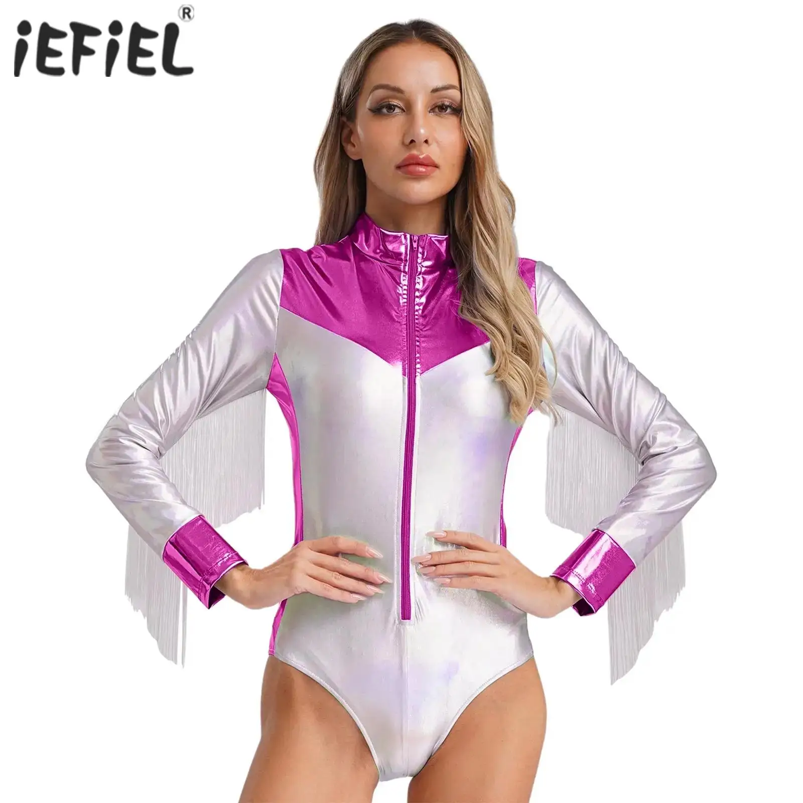 Women Space Astronaut Alien Leotard Bodysuit Alien Robot Carnival Halloween Cosplay Costume Front Zip Tassel Leotard Jumpsuit
Women Space Astronaut Alien Leotard Bodysuit Alien Robot Carnival Halloween Cosplay Costume Front Zip Tassel Leotard Jumpsuit
