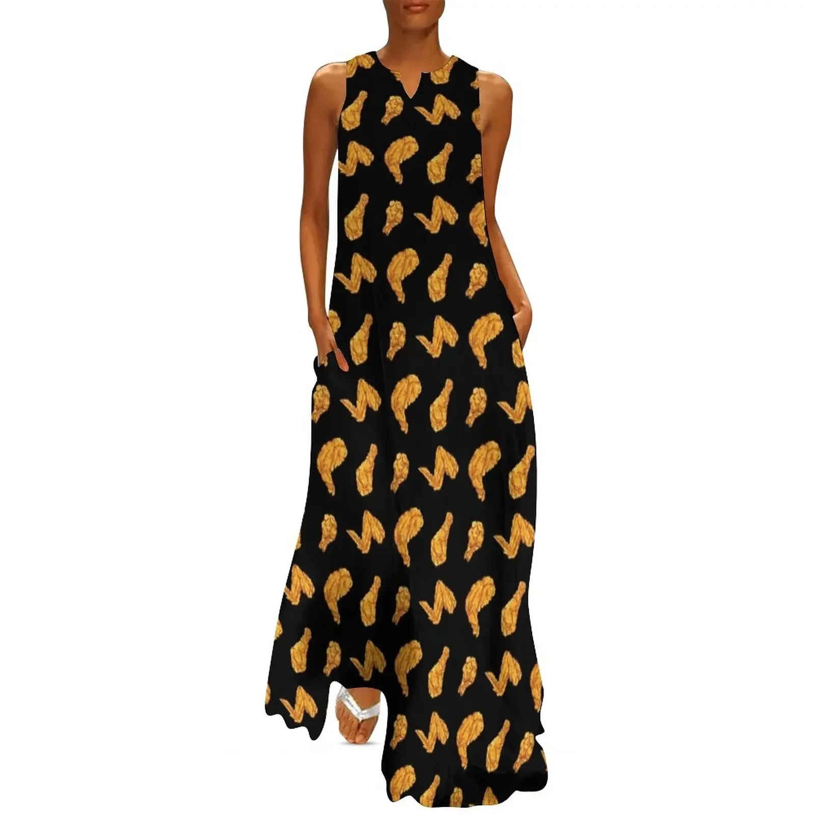 Fried Breaded Crispy Chicken Long Dress dresses ladies 2025 summer Dress women women clothes Dress
Fried Breaded Crispy Chicken Long Dress dresses ladies 2025 summer Dress women women clothes Dress