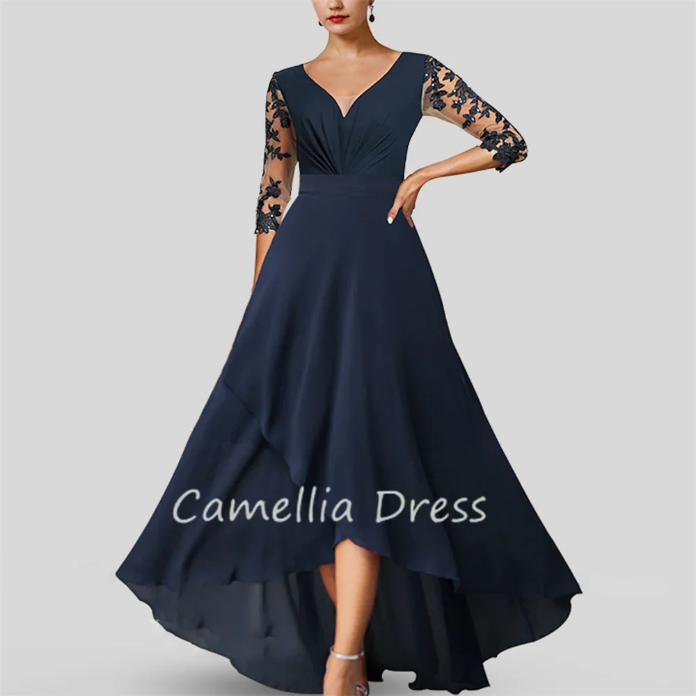 New V Neck Mother Of The Bride Dress A Line Half Sleeves Appliques Chiffon Formal Dresses Vestidos Mae Da Noiva Casamentos
New V Neck Mother Of The Bride Dress A Line Half Sleeves Appliques Chiffon Formal Dresses Vestidos Mae Da Noiva Casamentos