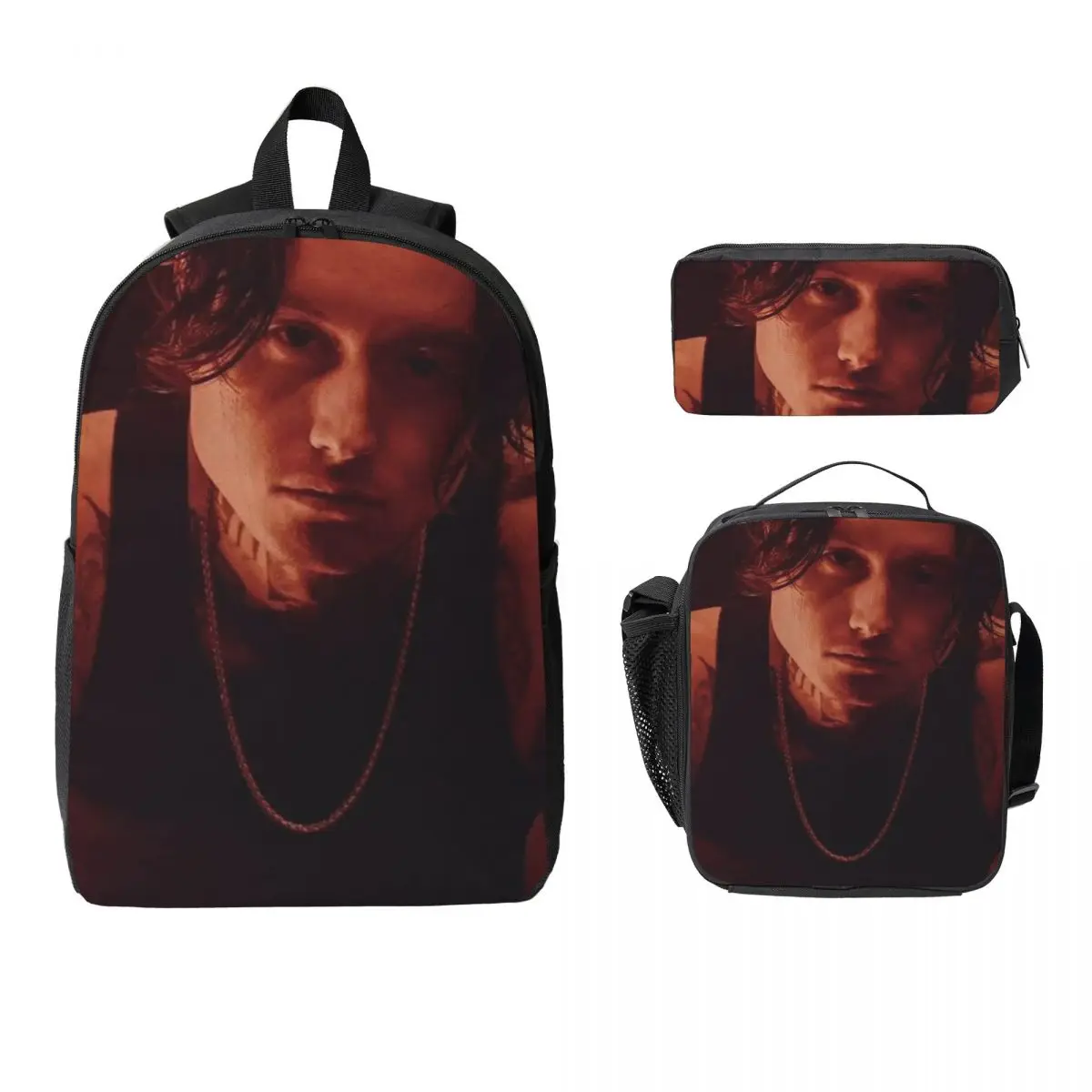 Bad Omens Noah Flannel Rock Music Backpack BookBag School Bag Computer Shoulder Bags 3ps Insulated Lunch Bag Pencil Case
Bad Omens Noah Flannel Rock Music Backpack BookBag School Bag Computer Shoulder Bags 3ps Insulated Lunch Bag Pencil Case