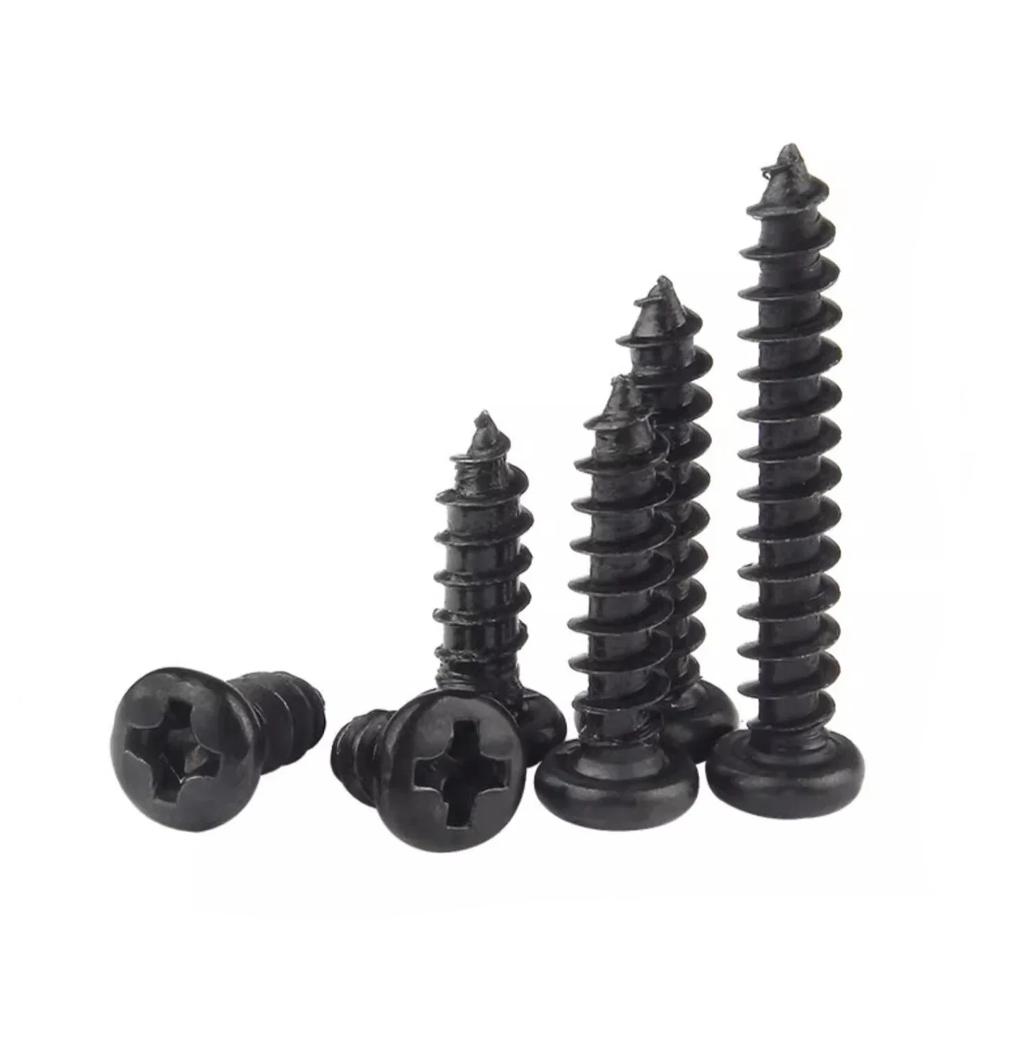 NSONEN 50pcs M2.6 iron-plated black zinc screws round head Phillips self-tapping screw GB845 self-attack bolts nails 4mm-30mm le
NSONEN 50pcs M2.6 iron-plated black zinc screws round head Phillips self-tapping screw GB845 self-attack bolts nails 4mm-30mm le