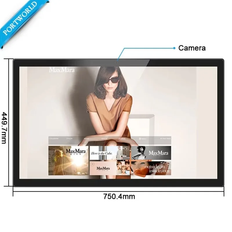 Portworld 32 Inch Wall Mounted RK3568 Android 11 Advertisement Android Digital Signage Tablet
Portworld 32 Inch Wall Mounted RK3568 Android 11 Advertisement Android Digital Signage Tablet