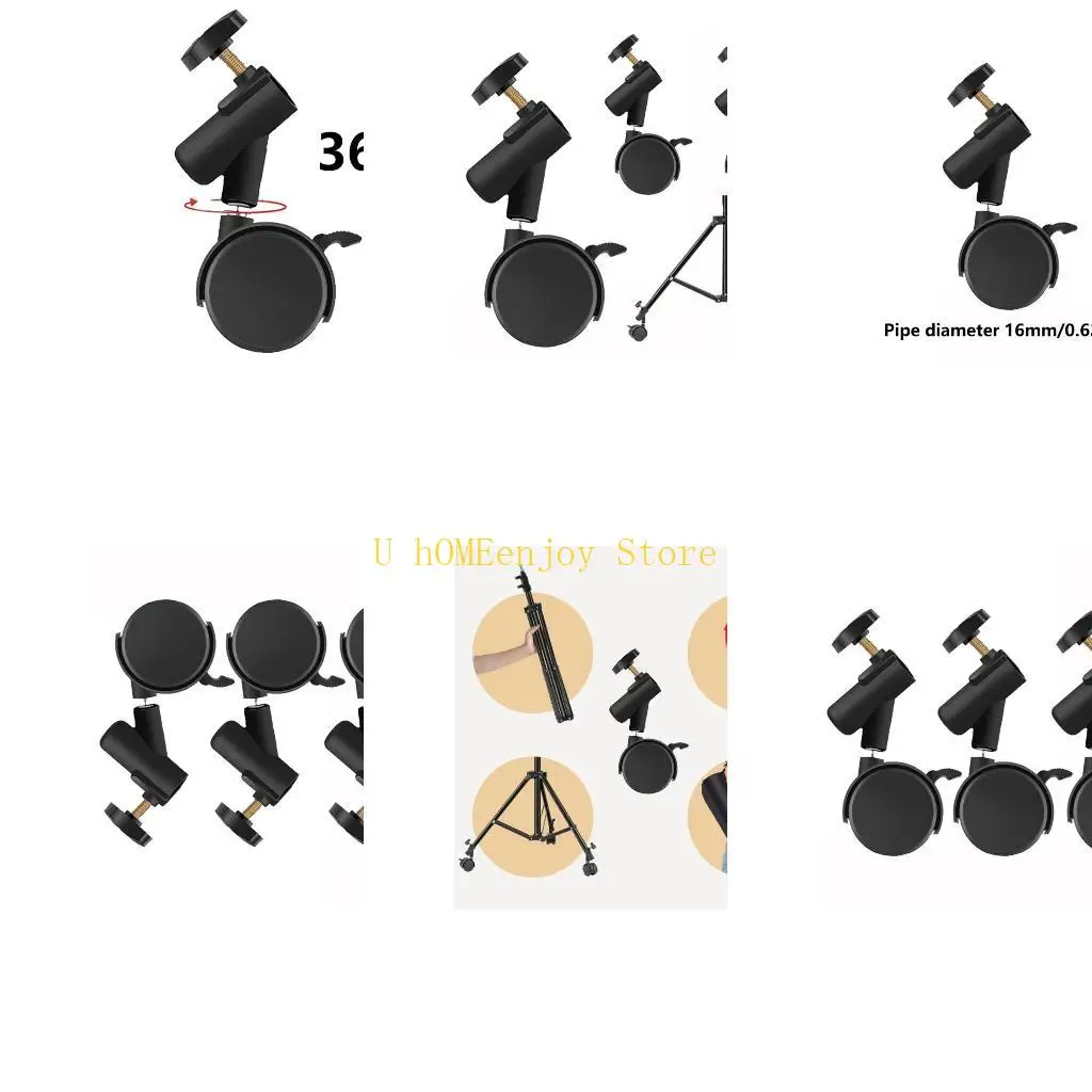 B0KF 3 Pack Light Stand Casters with Brake System 360 Degree Adjuts For Versatile Use In Various Photography Environment
B0KF 3 Pack Light Stand Casters with Brake System 360 Degree Adjuts For Versatile Use In Various Photography Environment