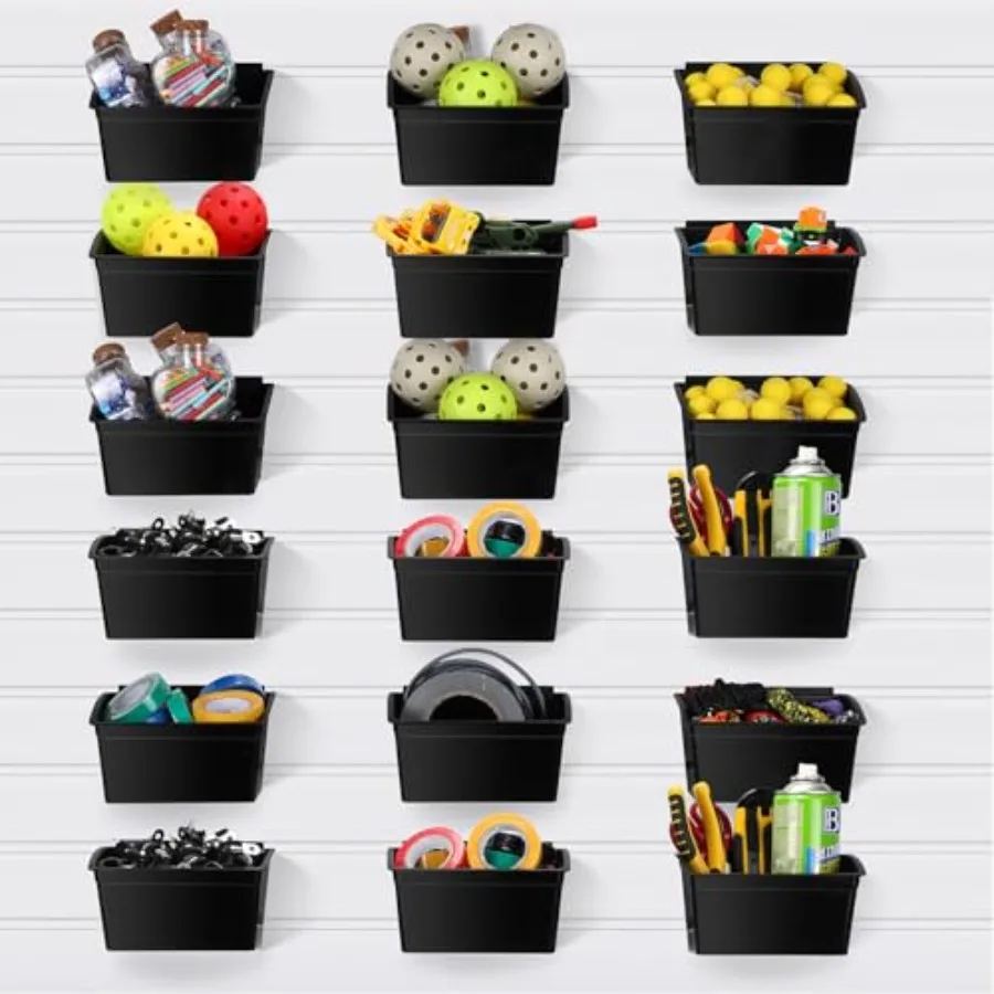 18 Pcs Slat Wall Bins Slat Wall Accessories Storage Bins Plastic Containers Organizer for Garage Craft Room Tool Shed Workshop
18 Pcs Slat Wall Bins Slat Wall Accessories Storage Bins Plastic Containers Organizer for Garage Craft Room Tool Shed Workshop