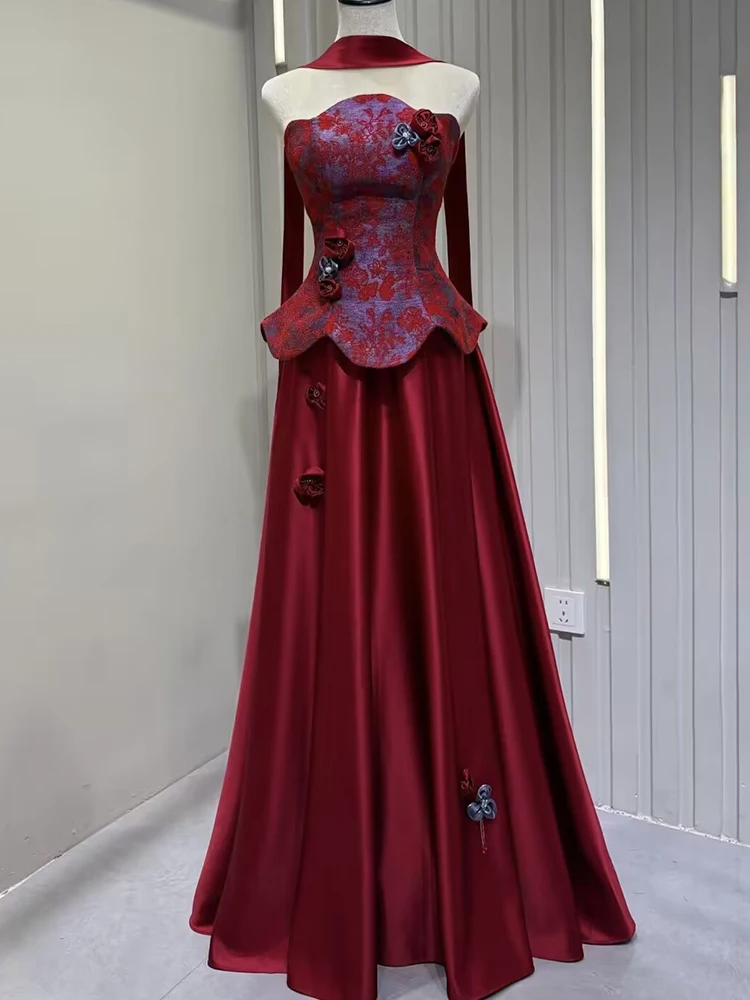 Red Bridal Robe Strapl Evening Gown for Women Engagement Par Wedding Long Sve Midi Dr Luxury Sensation Vintage Sle
Red Bridal Robe Strapl Evening Gown for Women Engagement Par Wedding Long Sve Midi Dr Luxury Sensation Vintage Sle