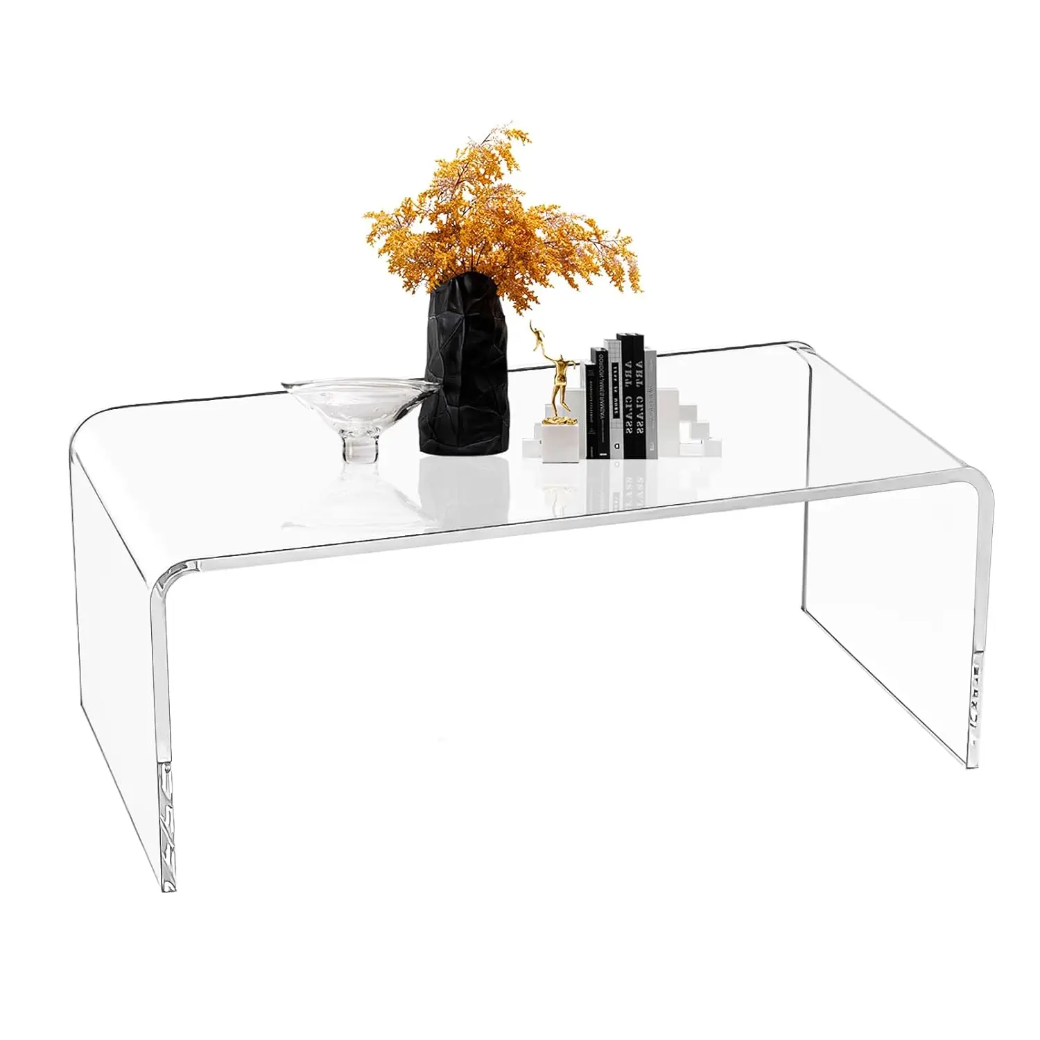 Clear Acrylic Coffee Table Waterfall Design 35.5"x17.8"x13.8" 3/5" Thick for Living Room Office Bedroom, Customized
Clear Acrylic Coffee Table Waterfall Design 35.5"x17.8"x13.8" 3/5" Thick for Living Room Office Bedroom, Customized