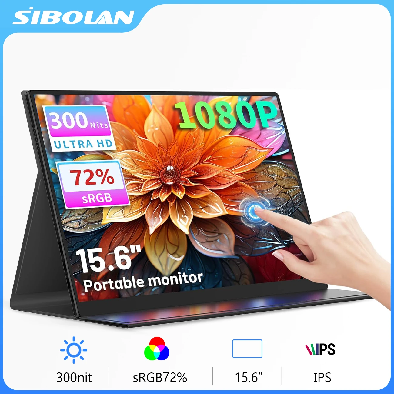 SIBOLAN 15.6 inch Portable Monitor 1080P FHD IPS Touch Screen Portable Monitor USB-C HDMI Port for MAC Windows Phone
SIBOLAN 15.6 inch Portable Monitor 1080P FHD IPS Touch Screen Portable Monitor USB-C HDMI Port for MAC Windows Phone