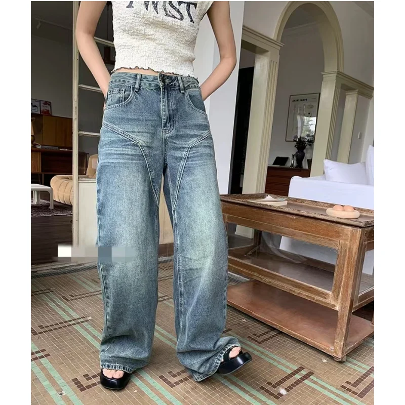 Blue Jeans Women High Waisted Baggy Pants American Fashion Streetwear Denim 2023 Autumn Y2K Style Straight Wide Leg Trouser
Blue Jeans Women High Waisted Baggy Pants American Fashion Streetwear Denim 2023 Autumn Y2K Style Straight Wide Leg Trouser