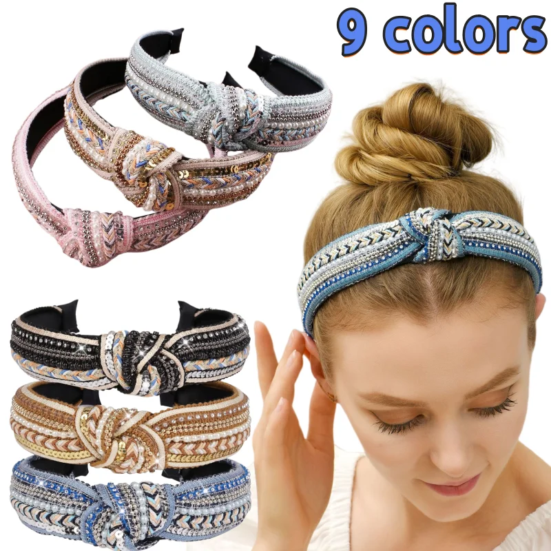 Crystal Rhinestone Headbands Fabric Knot For Women Girls Sparkly Beaded Fashion Wash Face Hair Band Hoop Makeup Hair Accessories
Crystal Rhinestone Headbands Fabric Knot For Women Girls Sparkly Beaded Fashion Wash Face Hair Band Hoop Makeup Hair Accessories