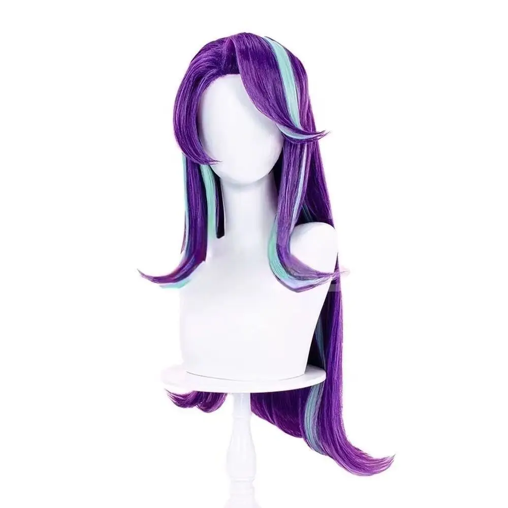 Cartoon Cosplay wigs Starlight Glimmer Purple Blue Long Hair Heat Resistant Synthetic Hair with Rose net Halloween Party Wig
Cartoon Cosplay wigs Starlight Glimmer Purple Blue Long Hair Heat Resistant Synthetic Hair with Rose net Halloween Party Wig