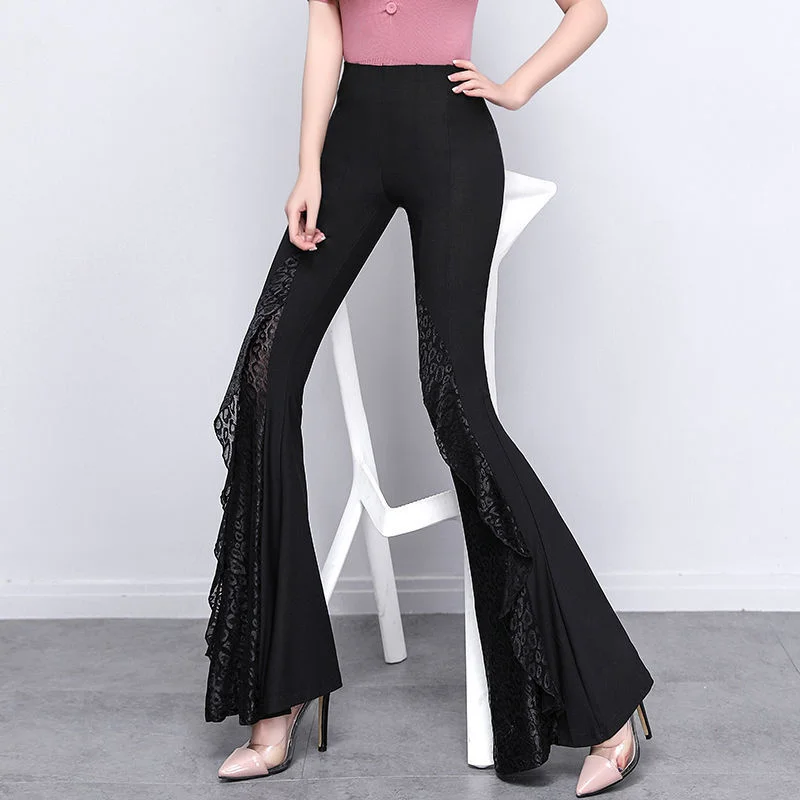 Flare Pants Black Lace Women Clothing New Vintage Gothic Harajuku Hippie Trousers High Waist Casual Fish Tail Pantalones Mujer
Flare Pants Black Lace Women Clothing New Vintage Gothic Harajuku Hippie Trousers High Waist Casual Fish Tail Pantalones Mujer