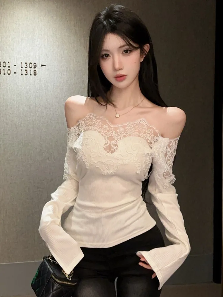 Korean Style Lace Long Sleeve One Shoulder T-Shirt Women's Autumn Winter New Fashion Slimming Top Skin-friendly Breathable Kn...
Korean Style Lace Long Sleeve One Shoulder T-Shirt Women's Autumn Winter New Fashion Slimming Top Skin-friendly Breathable Kn...
