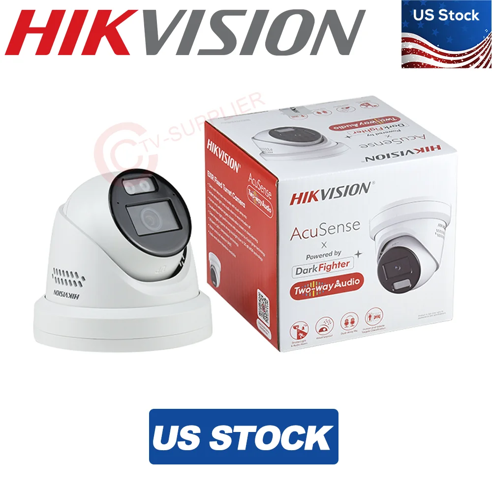 Hikvision Active Alam DarkFighter DS-2CD2386G2H-IS2U/SL 8MP AcuSense Turret 4K IR Low Light Network IP Camera Two-way Audio
Hikvision Active Alam DarkFighter DS-2CD2386G2H-IS2U/SL 8MP AcuSense Turret 4K IR Low Light Network IP Camera Two-way Audio