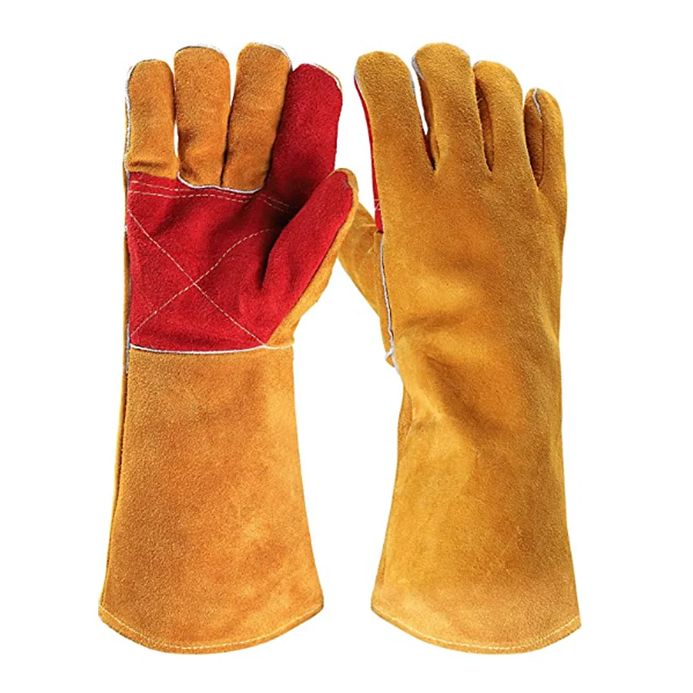 High Quality Heavy Duty Welding Working Heat Resistant Leather Gloves
High Quality Heavy Duty Welding Working Heat Resistant Leather Gloves