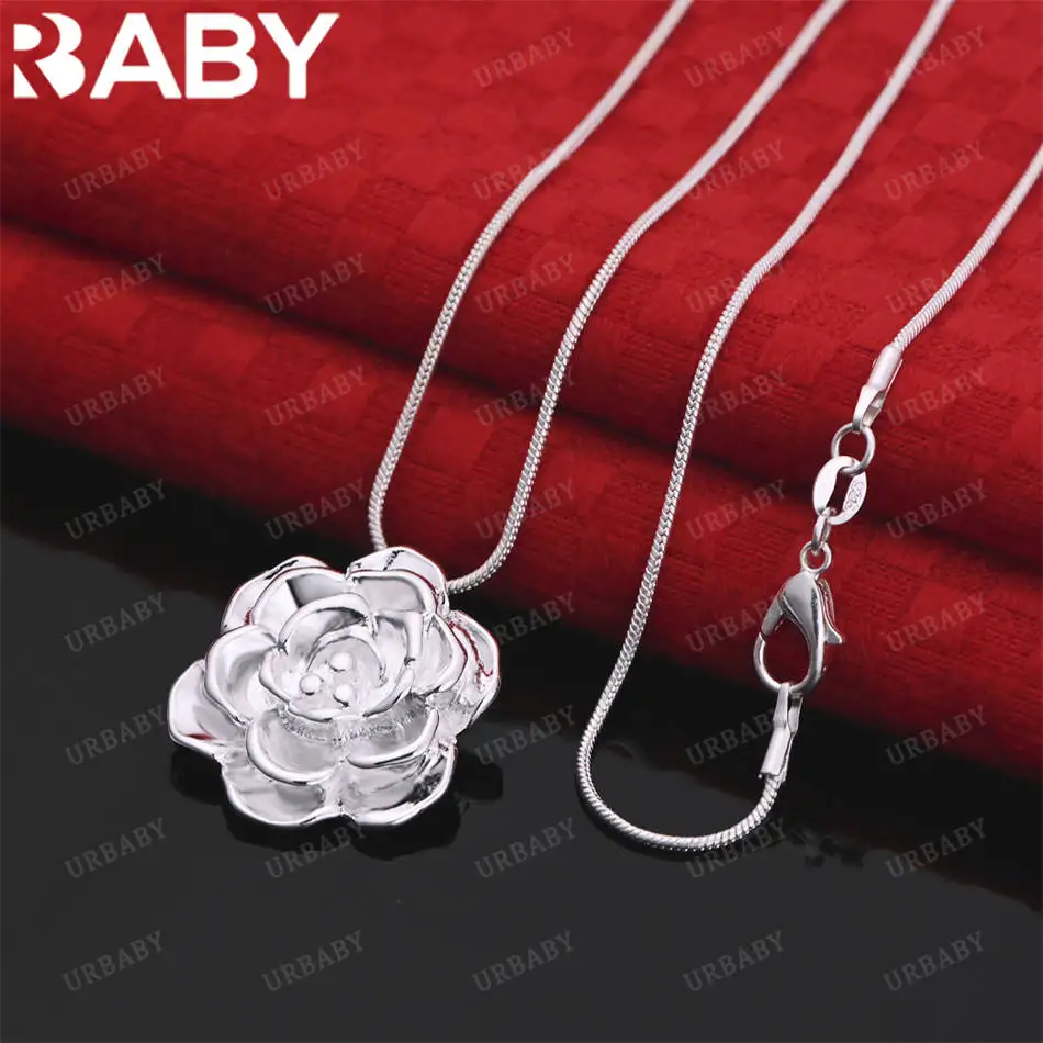 URBABY 40-75cm 925 Sterling Silver Flower Pendant Necklace For Women Anniversary Gift Popular Wild Fashion Romantic Jewelry
URBABY 40-75cm 925 Sterling Silver Flower Pendant Necklace For Women Anniversary Gift Popular Wild Fashion Romantic Jewelry