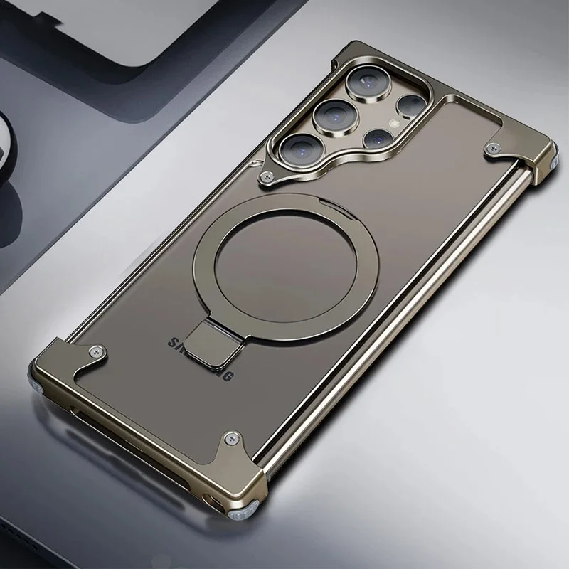 Металлический чехол для телефона Galaxy S24Ultra S23Ultra, задняя панель из поликарбоната с магнитным кольцом-держателем, кожаный чехол для телефона
Металлический чехол для телефона Galaxy S24Ultra S23Ultra, задняя панель из поликарбоната с магнитным кольцом-держателем, кожаный чехол для телефона