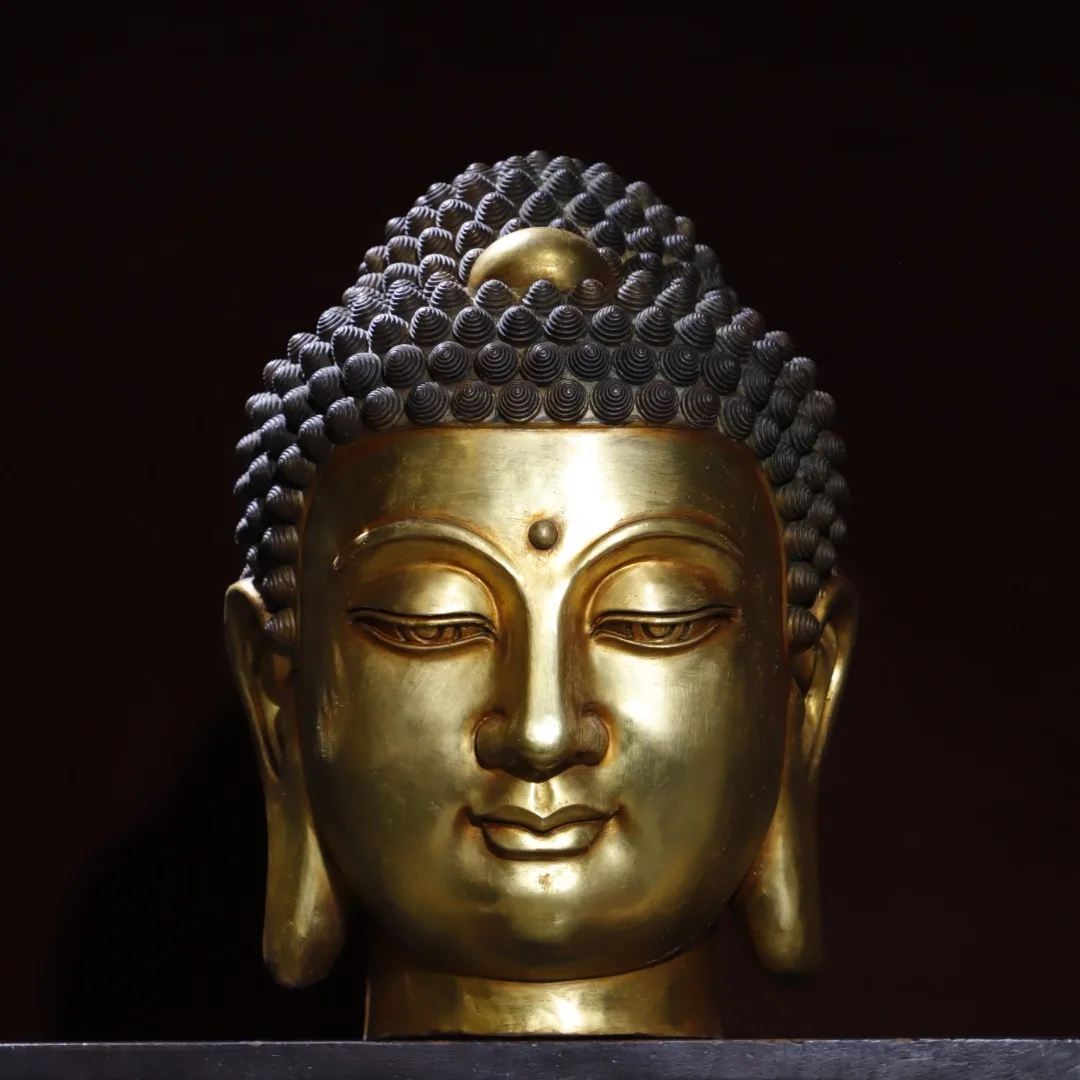 18"Tibetan Temple Collection Old Bronze Painted Gilded Parinirvana Amitabha Buddha Shakyamuni Buddha Head Worship Hall
18"Tibetan Temple Collection Old Bronze Painted Gilded Parinirvana Amitabha Buddha Shakyamuni Buddha Head Worship Hall