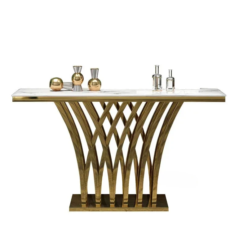 Luxury Console Table Light gold Wrought Iron for Living Room Corridor Decoration Creative Cabinet Against The Wall
Luxury Console Table Light gold Wrought Iron for Living Room Corridor Decoration Creative Cabinet Against The Wall