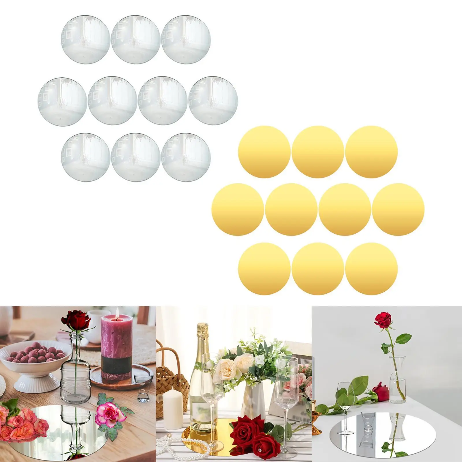 10 Pieces Decorative Mirror Trays Makeup Organizer Table Ornament Jewelry Dresser Holder for Bathroom Wedding Dresser Counter
10 Pieces Decorative Mirror Trays Makeup Organizer Table Ornament Jewelry Dresser Holder for Bathroom Wedding Dresser Counter