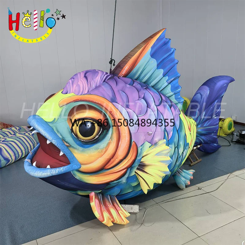 Whimsical Large Inflatable Fish with Striking Multicolored Scales, Perfect for Eye-Catching Displays.
Whimsical Large Inflatable Fish with Striking Multicolored Scales, Perfect for Eye-Catching Displays.