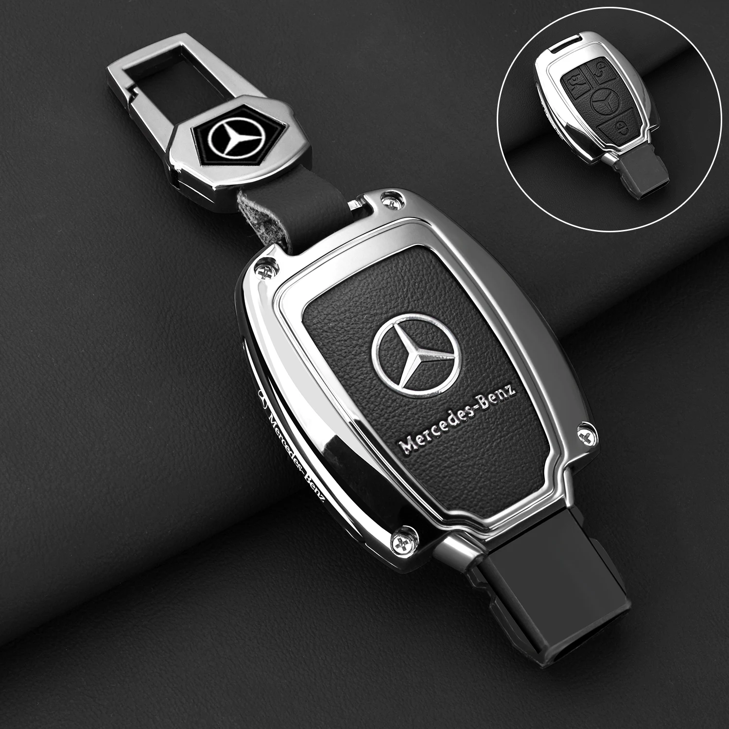 Metal Car Key Fob Case Cover For Mercedes Benz C E S-Class W204 W212 W221 GLK X204 ML W164 Protective Shell Keychain Accessories
Metal Car Key Fob Case Cover For Mercedes Benz C E S-Class W204 W212 W221 GLK X204 ML W164 Protective Shell Keychain Accessories