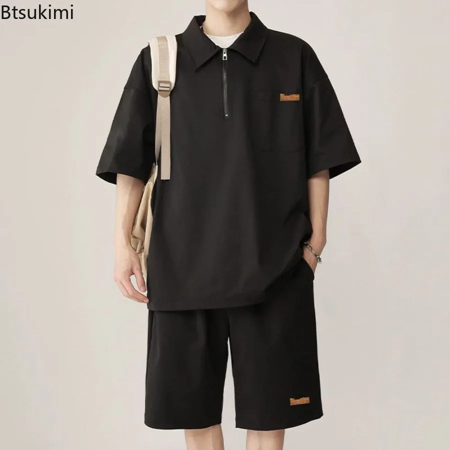 New 2025 Summer Trendy Men's Casual Sports Polo Shirt Short Sleeves T-shirt Suit Loose-fit Sporty Casual Style Clothing Set Male
New 2025 Summer Trendy Men's Casual Sports Polo Shirt Short Sleeves T-shirt Suit Loose-fit Sporty Casual Style Clothing Set Male