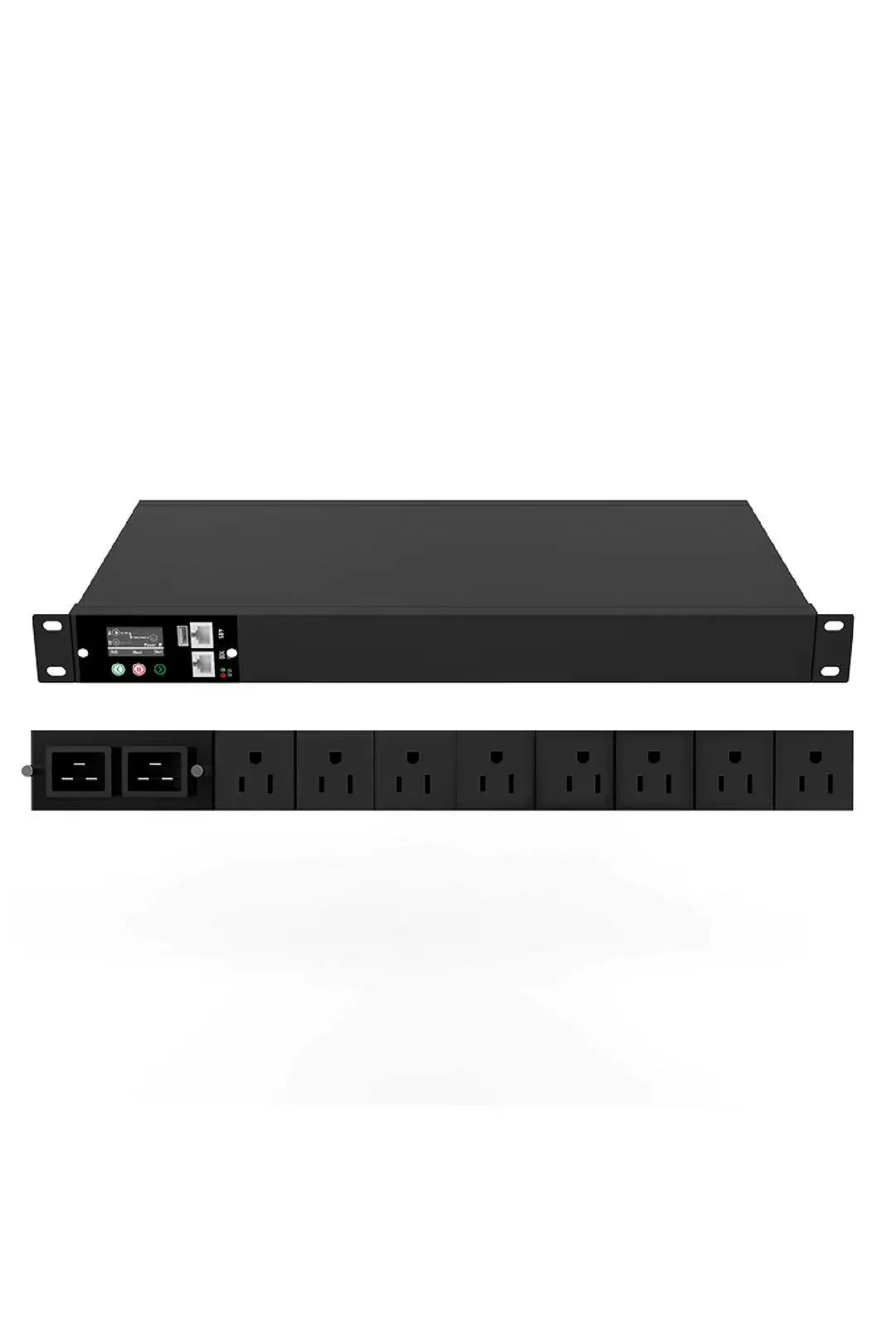 Automatic Transfer Switch ATS 2200W 10A, 8-Outlet Rack Power Strip, NEMA US Sockets
Automatic Transfer Switch ATS 2200W 10A, 8-Outlet Rack Power Strip, NEMA US Sockets