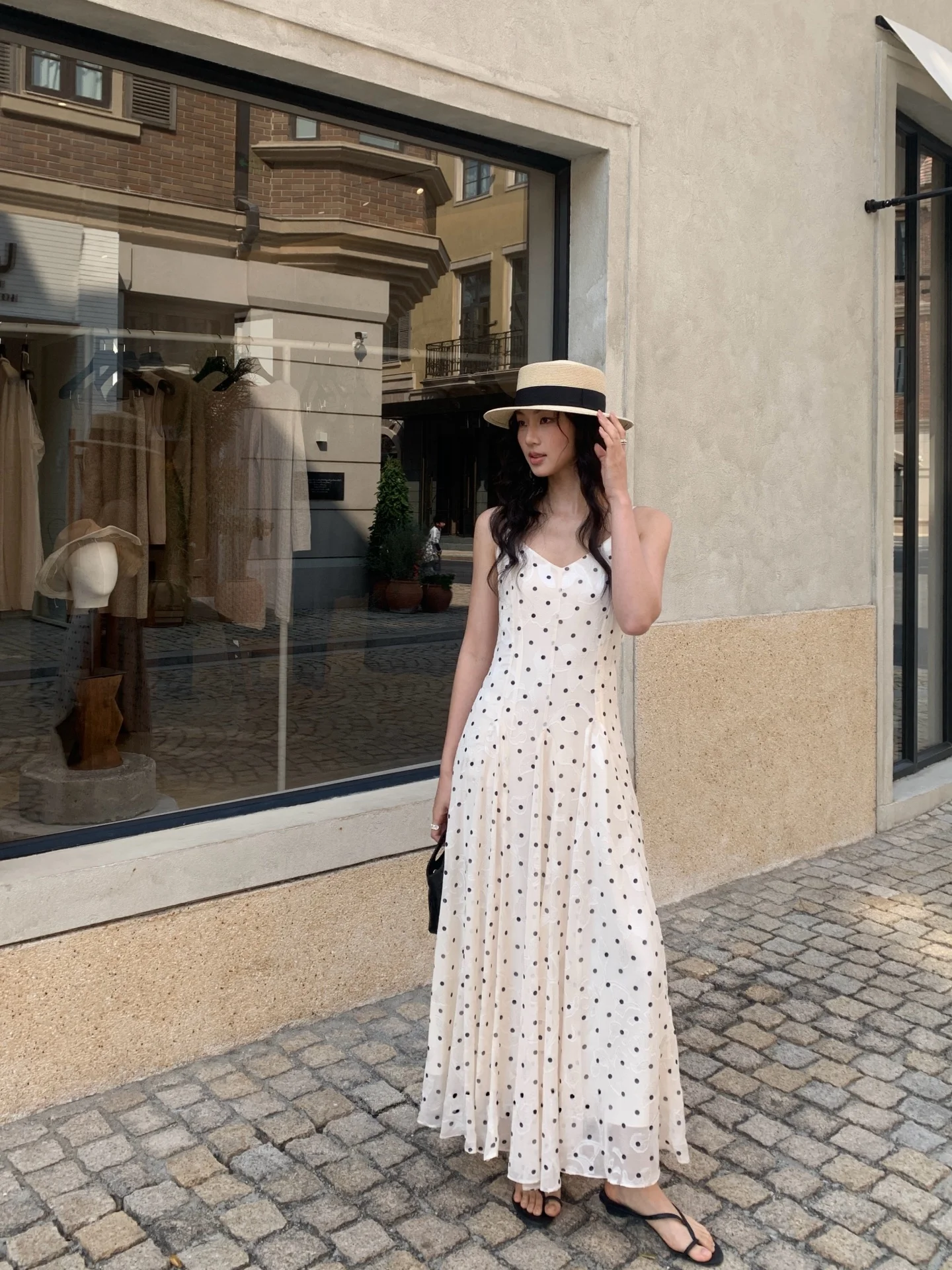 TCCW Polka Dot Floral Embroidery Dress Women's Summer New Style Slimming A-Line Midi Dress Vacation Vibes Invisible Zipper
TCCW Polka Dot Floral Embroidery Dress Women's Summer New Style Slimming A-Line Midi Dress Vacation Vibes Invisible Zipper