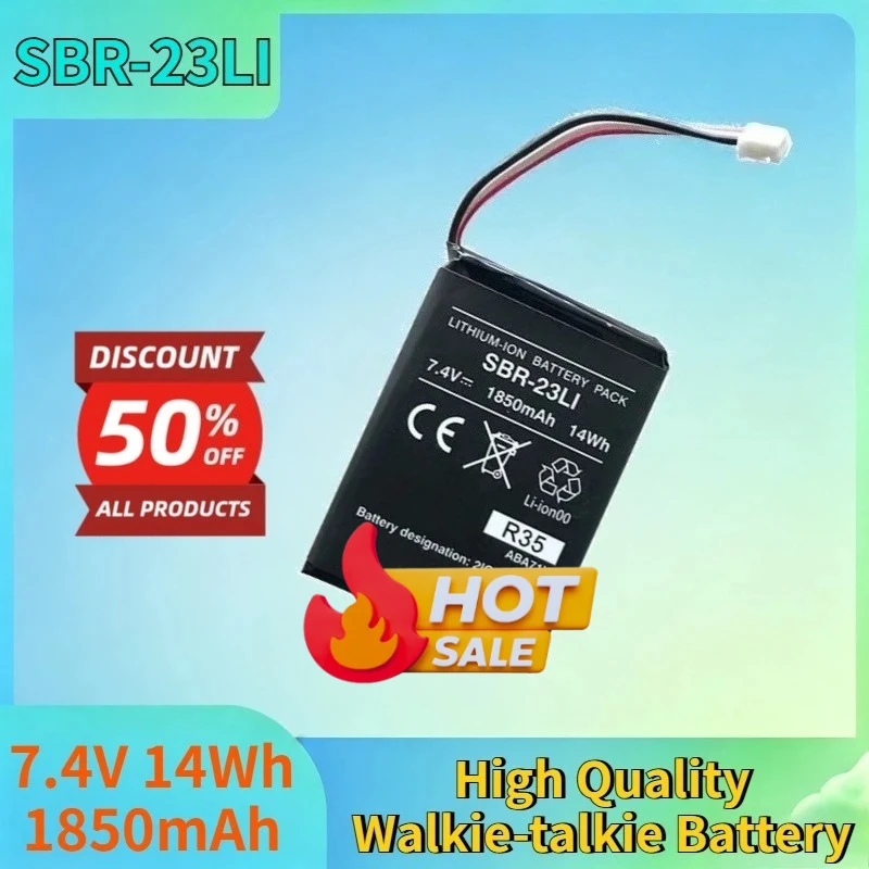 New 7.4V 14Wh 1850mAh SBR-23LI Lithium-ion Battery for Malanshi HX_210 Device Rich Hydrogen High Quality Walkie-talkie Battery
New 7.4V 14Wh 1850mAh SBR-23LI Lithium-ion Battery for Malanshi HX_210 Device Rich Hydrogen High Quality Walkie-talkie Battery