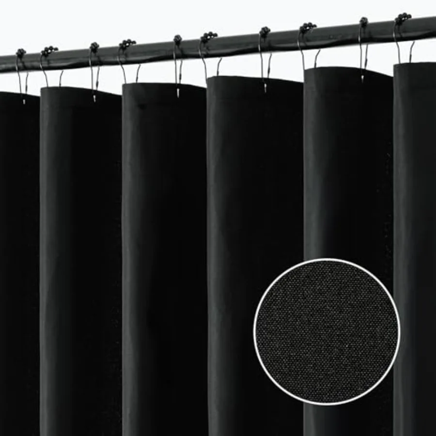 Black Extra Long Linen Shower Curtain, 108 Inch Long Heavy Duty Fabric Shower Curtain Set with 12 Metal Hooks, Waterproof Decor
Black Extra Long Linen Shower Curtain, 108 Inch Long Heavy Duty Fabric Shower Curtain Set with 12 Metal Hooks, Waterproof Decor