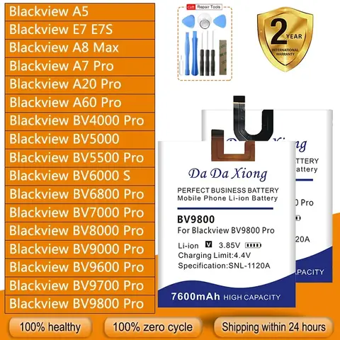 Battery For Blackview A8 A7 A60 E7 A5 A20 BV5500 BV4000 BV6000 BV5000 BV6800 BV7000 BV8000 BV9700 BV9800 BV9000 BV9600 S Pro Max