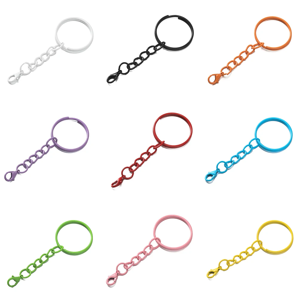 5pcs/Lot 25mm Colorful Key Ring with Chains Lobster Clasps for Jewelry Making Key Chain Connector Hooks Bags Holder Accessories
5pcs/Lot 25mm Colorful Key Ring with Chains Lobster Clasps for Jewelry Making Key Chain Connector Hooks Bags Holder Accessories