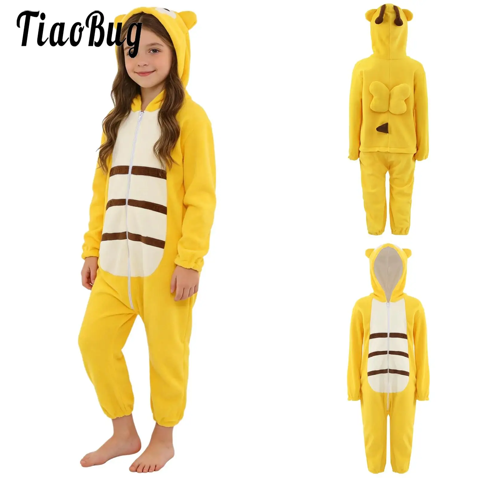 Kids Boys Girls Animal Sleepwear Jumpsuit Long Sleeve Zip-Up Hooded Rompers with Tail for Casual Theme Parties Cosplay Costumes
Kids Boys Girls Animal Sleepwear Jumpsuit Long Sleeve Zip-Up Hooded Rompers with Tail for Casual Theme Parties Cosplay Costumes