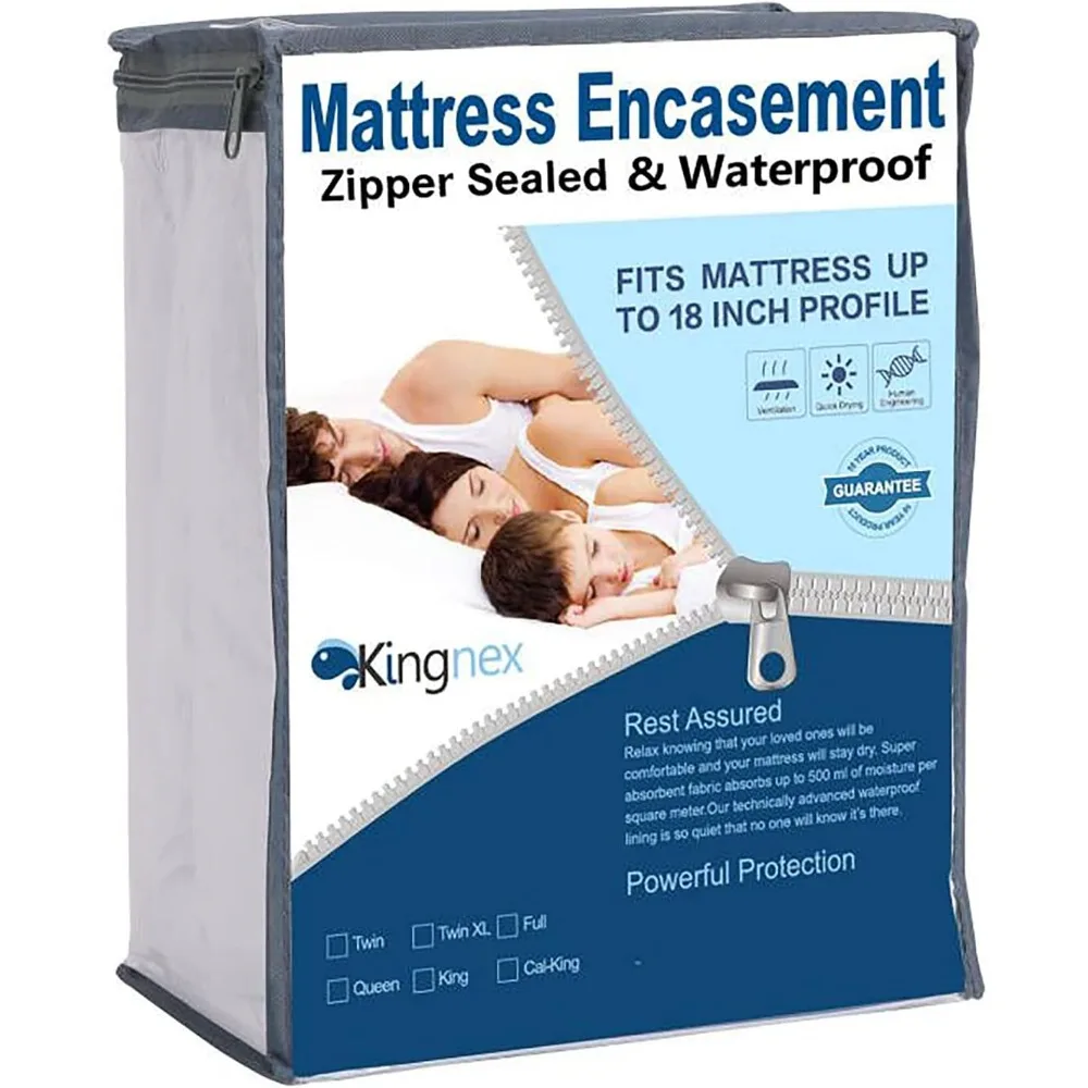 Zippered Split California King Mattress Protector for Adjustable Beds Waterproof 6-Sided Cal King Mattress Encasement Complete C 
Zippered Split California King Mattress Protector for Adjustable Beds Waterproof 6-Sided Cal King Mattress Encasement Complete C