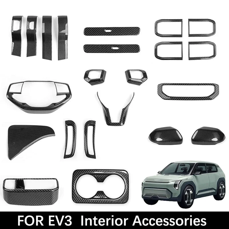 For KIA EV3 2024 2025 Carbon Fiber Pattern Interior Dashboard Central Console Gear Shift Window Button Air Vent Cover RHD/LHD X
For KIA EV3 2024 2025 Carbon Fiber Pattern Interior Dashboard Central Console Gear Shift Window Button Air Vent Cover RHD/LHD X