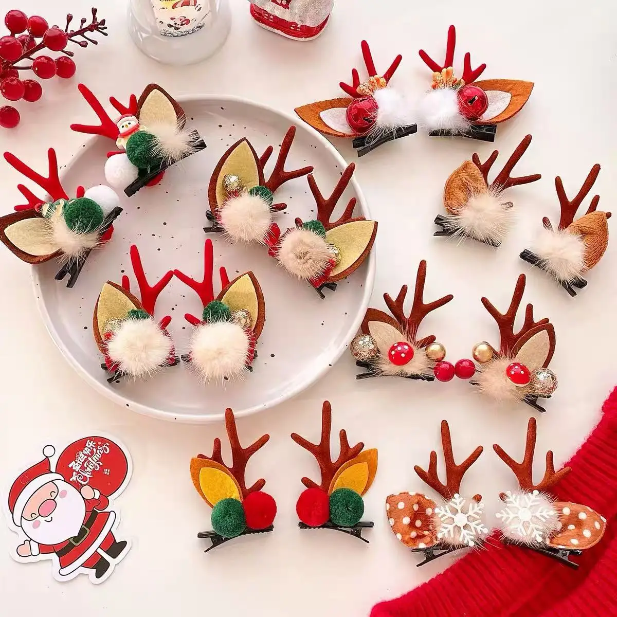 Christmas antlers hairpin, elk ears, deer clip, hair accessories pair, Christmas same broken hair, holiday dress, headgear, women's hair accessories, suitable for daily casual wear, parties, summer women's beach accessories, vacation, yoga, sports
Christmas antlers hairpin, elk ears, deer clip, hair accessories pair, Christmas same broken hair, holiday dress, headgear, women's hair accessories, suitable for daily casual wear, parties, summer women's beach accessories, vacation, yoga, sports