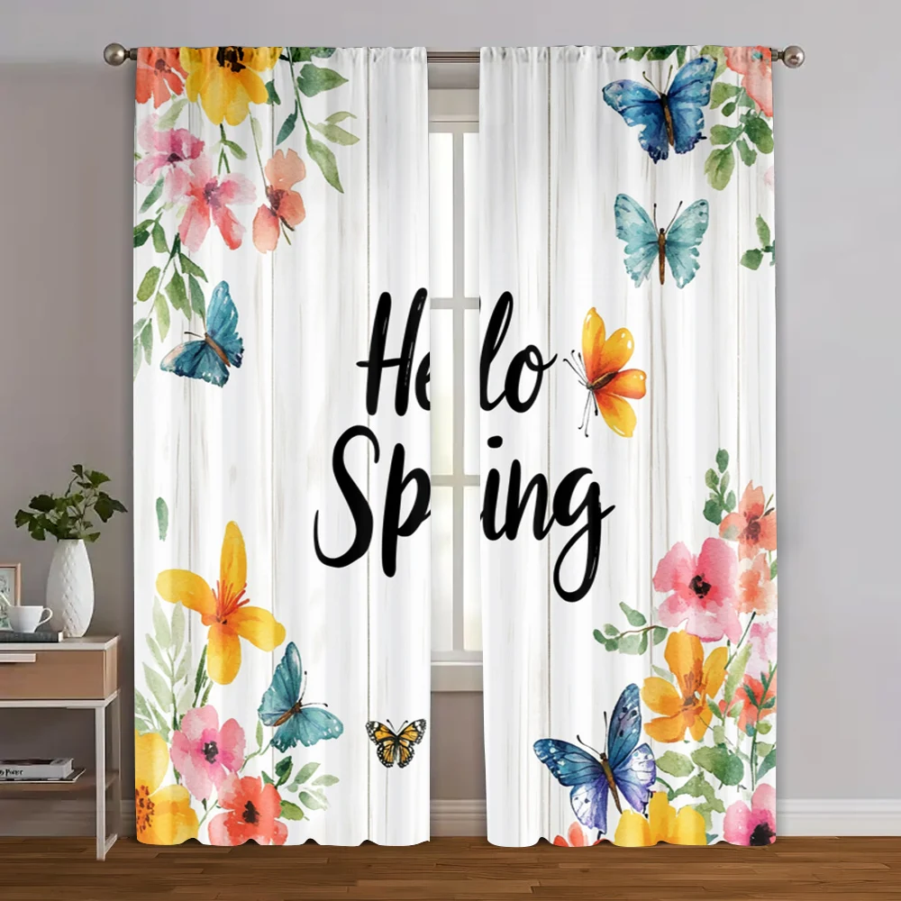 2pcs, Curtains&Drapes Flowers and butterflies Machine Washable Fabric (without rod) Gifts for Bedroom, Living Room
2pcs, Curtains&Drapes Flowers and butterflies Machine Washable Fabric (without rod) Gifts for Bedroom, Living Room