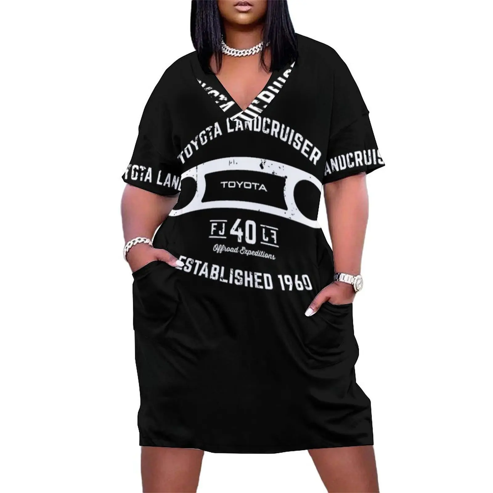 40 Series Landcruiser FJ40 Round Bezel Est 1960 T-Shirt Loose Pocket Dress summer dresses women 2025 Female dress
40 Series Landcruiser FJ40 Round Bezel Est 1960 T-Shirt Loose Pocket Dress summer dresses women 2025 Female dress