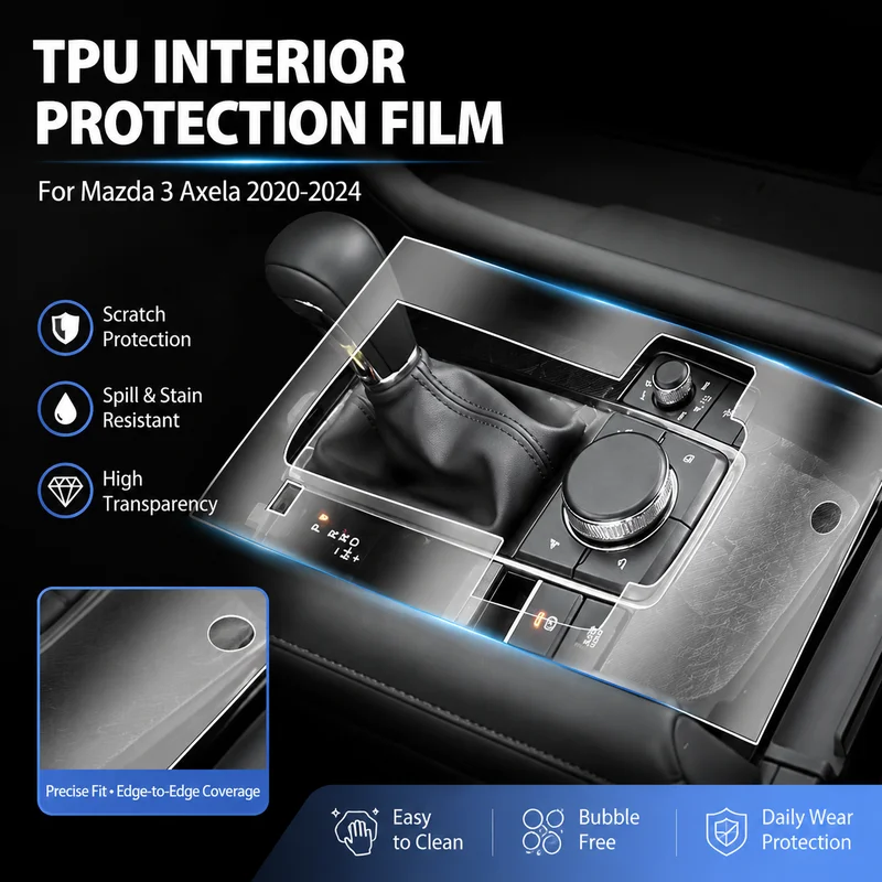 TPU Interior Protection Film for Mazda 3 Axela 2020-2024 - High-Definition Dashboard & Instrument Panel Cover, Car Accessories
TPU Interior Protection Film for Mazda 3 Axela 2020-2024 - High-Definition Dashboard & Instrument Panel Cover, Car Accessories