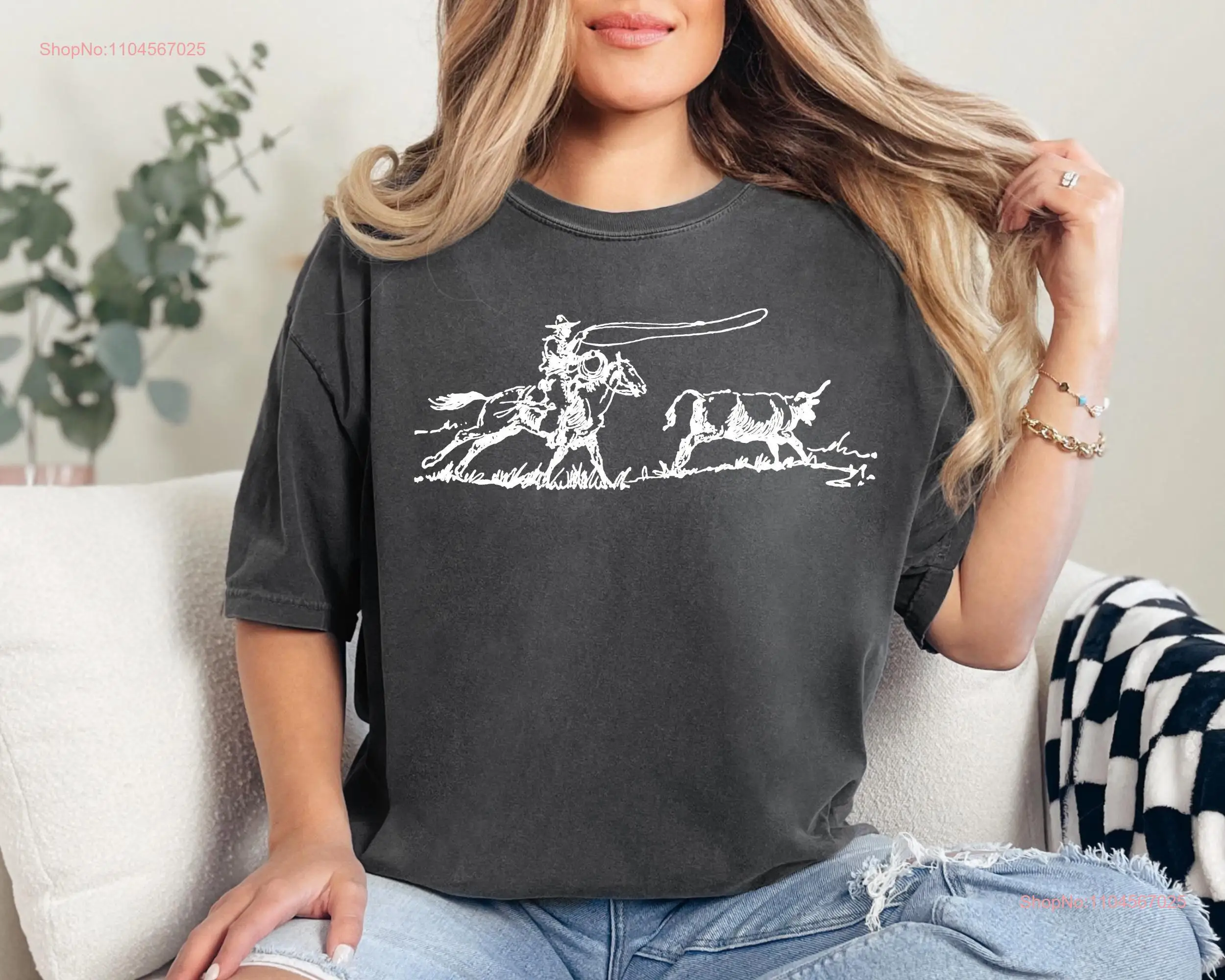 Футболка в стиле вестерн с ковбойской веревкой American Rodeo GifT Country Girl с длинными или короткими рукавами
Футболка в стиле вестерн с ковбойской веревкой American Rodeo GifT Country Girl с длинными или короткими рукавами