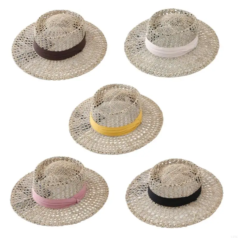 L5YC Vacation Sun Protecting Hat Fashionable Flatted Hat Fancy Dress Hat Sweatproof
L5YC Vacation Sun Protecting Hat Fashionable Flatted Hat Fancy Dress Hat Sweatproof