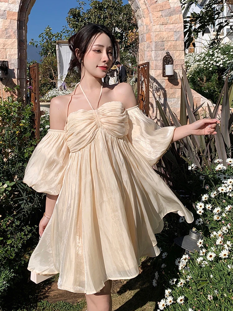 2023 Summer Fairy Beach Short Party Dress Women Casual Strap Y2k Mini Dress Female Elegant One Piece Dress Korean Vintage Chic
2023 Summer Fairy Beach Short Party Dress Women Casual Strap Y2k Mini Dress Female Elegant One Piece Dress Korean Vintage Chic