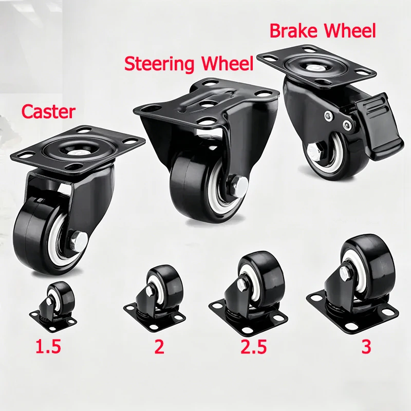 1.5 2 2.5 3 Inch Swivel Furniture Caster Wheel 150KG-400KG Heavy Duty Castor With Screw And Gasket Accessories
1.5 2 2.5 3 Inch Swivel Furniture Caster Wheel 150KG-400KG Heavy Duty Castor With Screw And Gasket Accessories