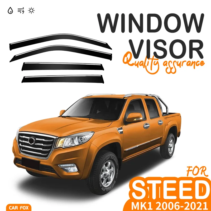 For GREAT WALL Steed 2006-2021 Window Visor Vent Shades Sun Rain Deflector Guard 4PCS/SET For GREAT WALL For GREAT WALL Steed
For GREAT WALL Steed 2006-2021 Window Visor Vent Shades Sun Rain Deflector Guard 4PCS/SET For GREAT WALL For GREAT WALL Steed