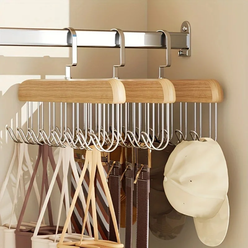 Wooden Sling Hanger Organizer with Multiple Hooks for Underwear Bras Vests Space-Saving Durable Storage Rack Hangers for Clothes
Wooden Sling Hanger Organizer with Multiple Hooks for Underwear Bras Vests Space-Saving Durable Storage Rack Hangers for Clothes