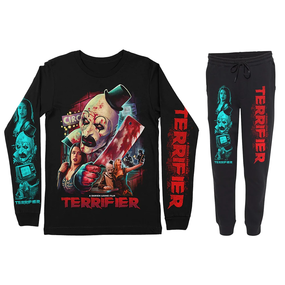 Terrifier Halloween Cosplay 3D Print Men's Sportswear Set Long-Sleeved T Shirt Pants 2-Piece Set Oversized Pullover Men Clothing
Terrifier Halloween Cosplay 3D Print Men's Sportswear Set Long-Sleeved T Shirt Pants 2-Piece Set Oversized Pullover Men Clothing