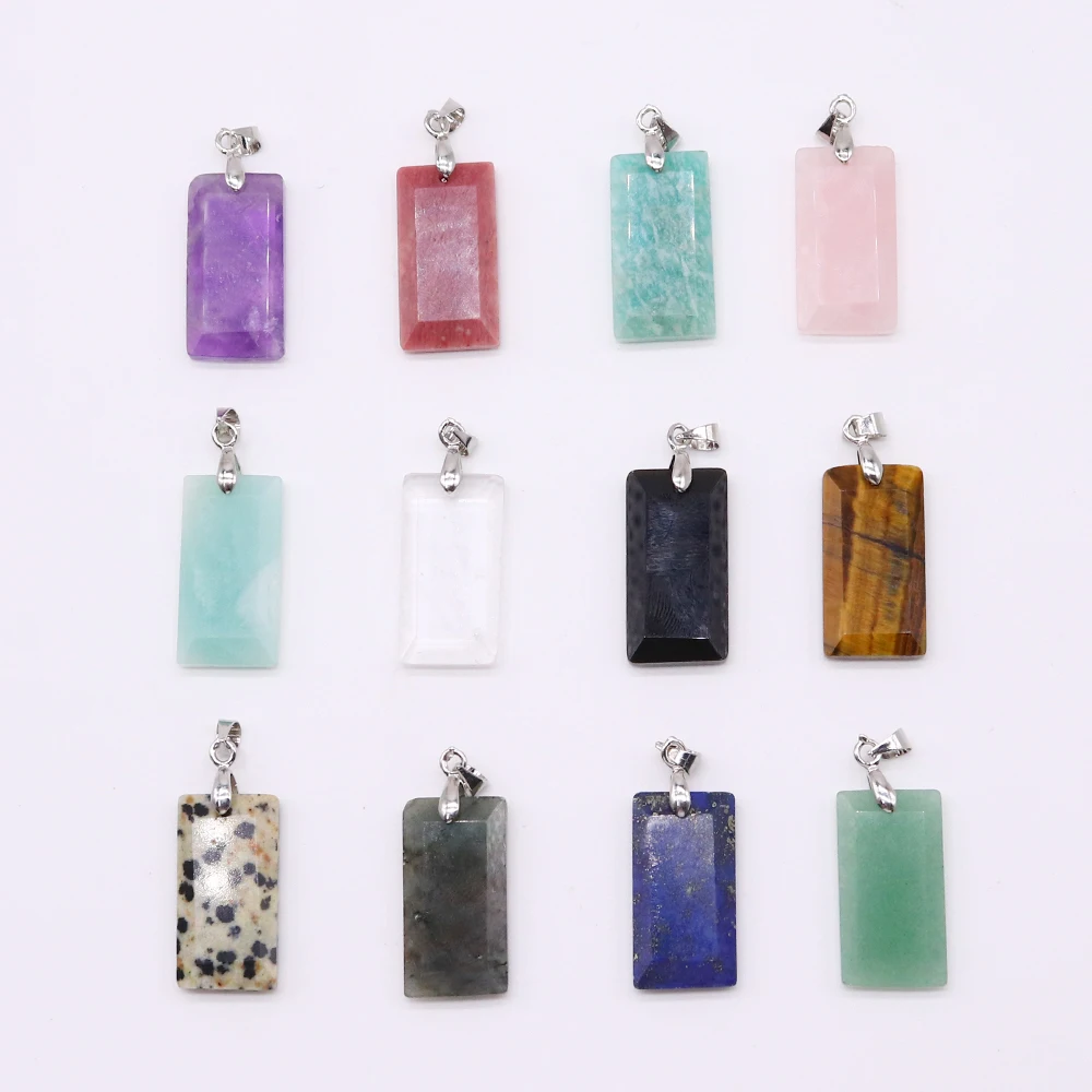Natural Semi Precious Stone Rectangular Amethyst Lapis Lazuli Pendant Jewelry Making DIY Necklace Earrings Accessories Gifts
Natural Semi Precious Stone Rectangular Amethyst Lapis Lazuli Pendant Jewelry Making DIY Necklace Earrings Accessories Gifts