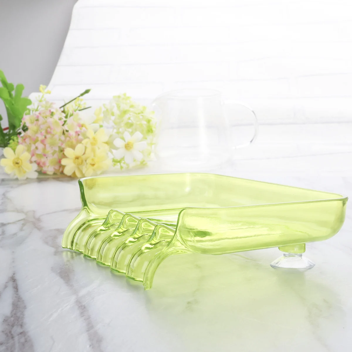 Drain Soap Dish 2 Suction Cups Bathroom Shower Hollow Design Strong Bearing Kitchen Countertop Sponge Holder Wall Mount Ceramic
Drain Soap Dish 2 Suction Cups Bathroom Shower Hollow Design Strong Bearing Kitchen Countertop Sponge Holder Wall Mount Ceramic